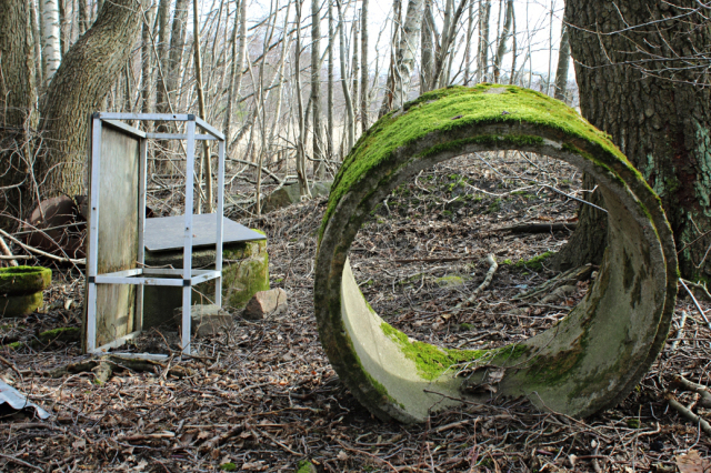 Pic: well concrete ring downhill from the house